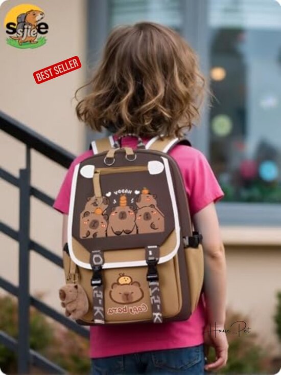 Large Canvas Backpack with 11-Piece Accessories Set main image 5